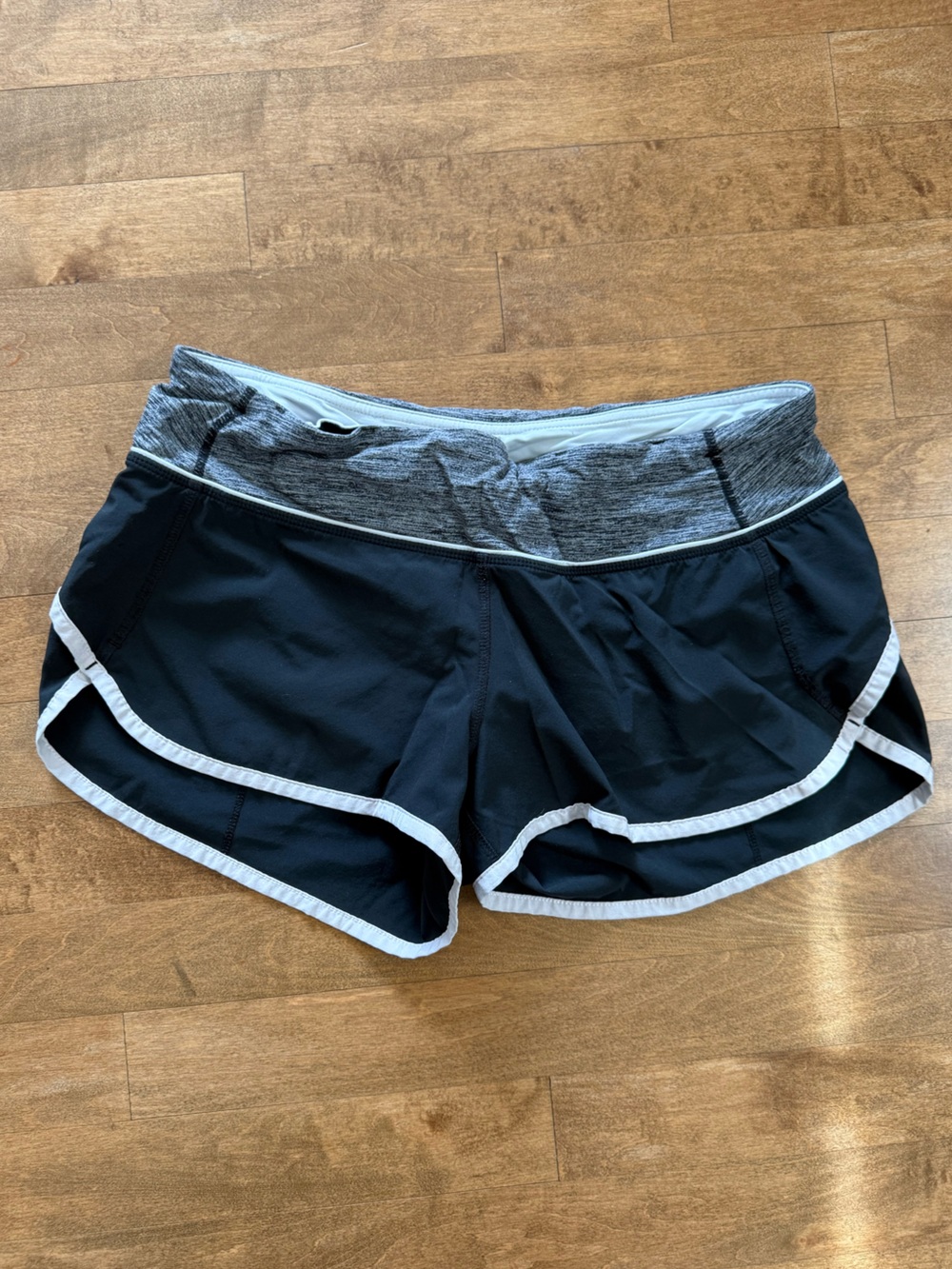 lululemon Black and Gray Running Shorts
